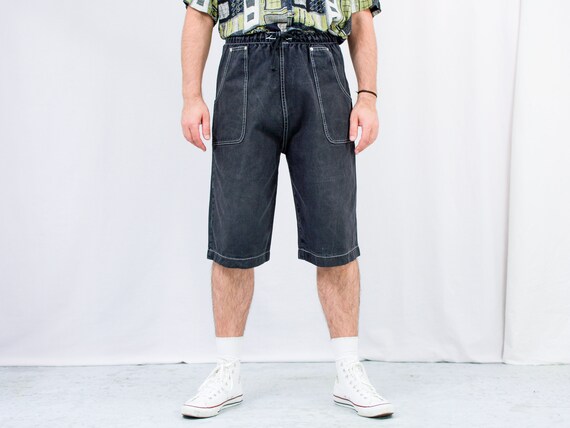 Skate Shorts 90s Vintage Gray Denim 