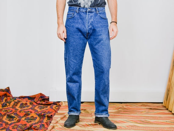 WRANGLER jeans W36 L34 clásico azul vintage 90s cintura - Etsy España