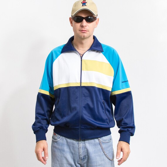 ADIDAS Vintage 80 s Track Jacket Zip up Tracksuit Top Men Size XL Etsy Canada