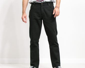 Pantalones vaqueros negros WRANGLER de pierna recta, talla W36 L30