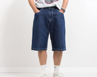 Wide leg shorts Vintage baggy denim jorts men size W36