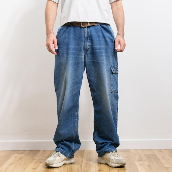 Wrangler Baggy Cargo Jeans Distressed Jeans Wide Leg Denim
