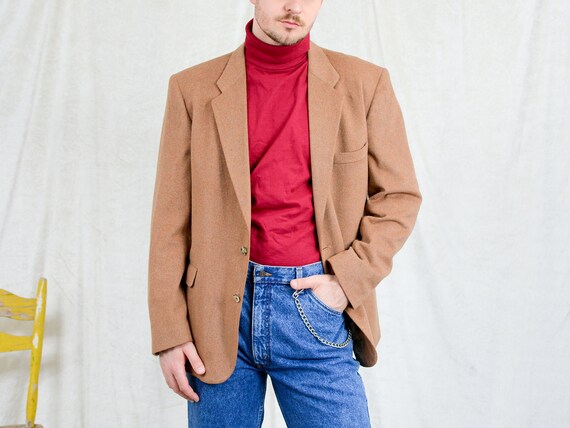 Mens red cheap wool blazer