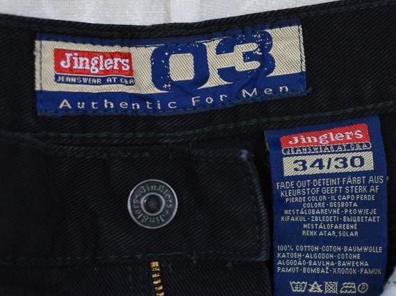Jinglers Jeans W34 L29 Vintage Black Denim 90s Trousers - Etsy