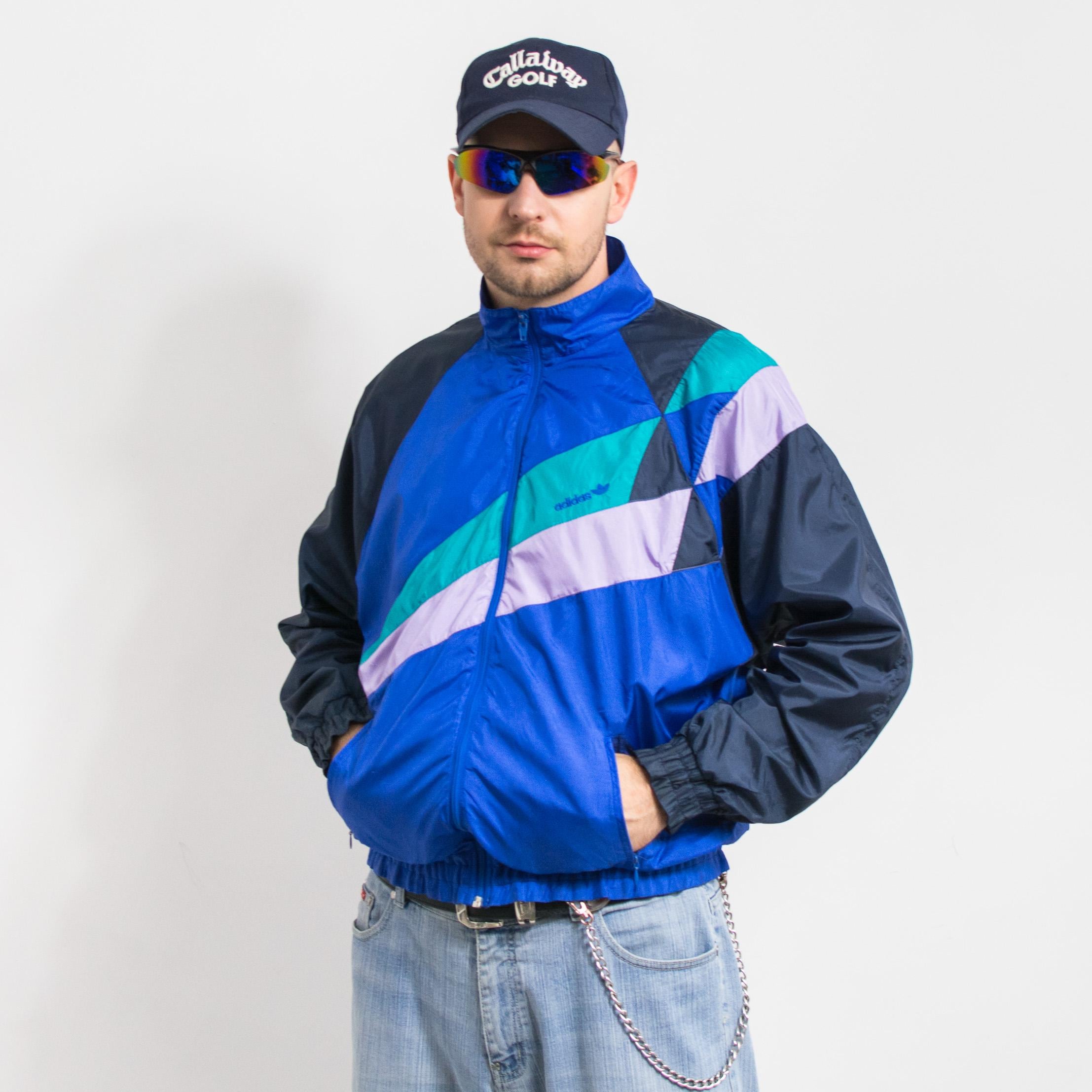 【80s】 adidas trackjacket xl相当 ADIDAS 80s Track Jacket | Vintage Shell Colorblock Windbreaker