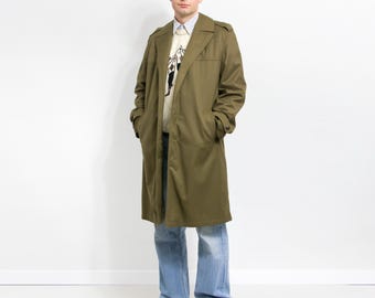 オリーブグリーン ミリタリートレンチコート メンズ L 1962年製 Shiff