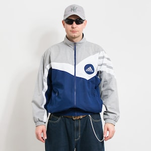 ADIDAS 90&#39;s track jacket Vintage windbreaker men size L