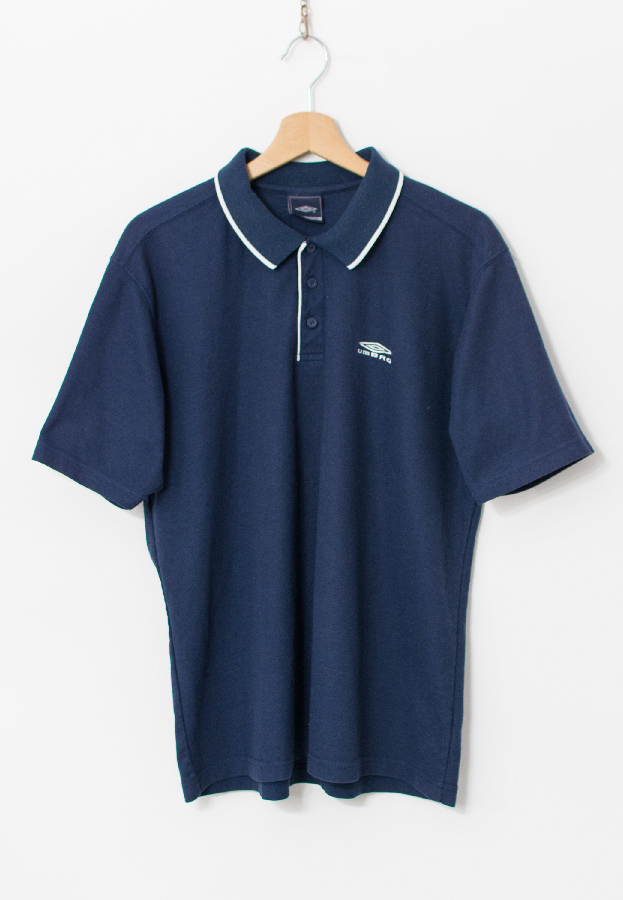 UMBRO ポロシャツ ブルー ヴィンテージ 襟付きトップ メンズ 半袖