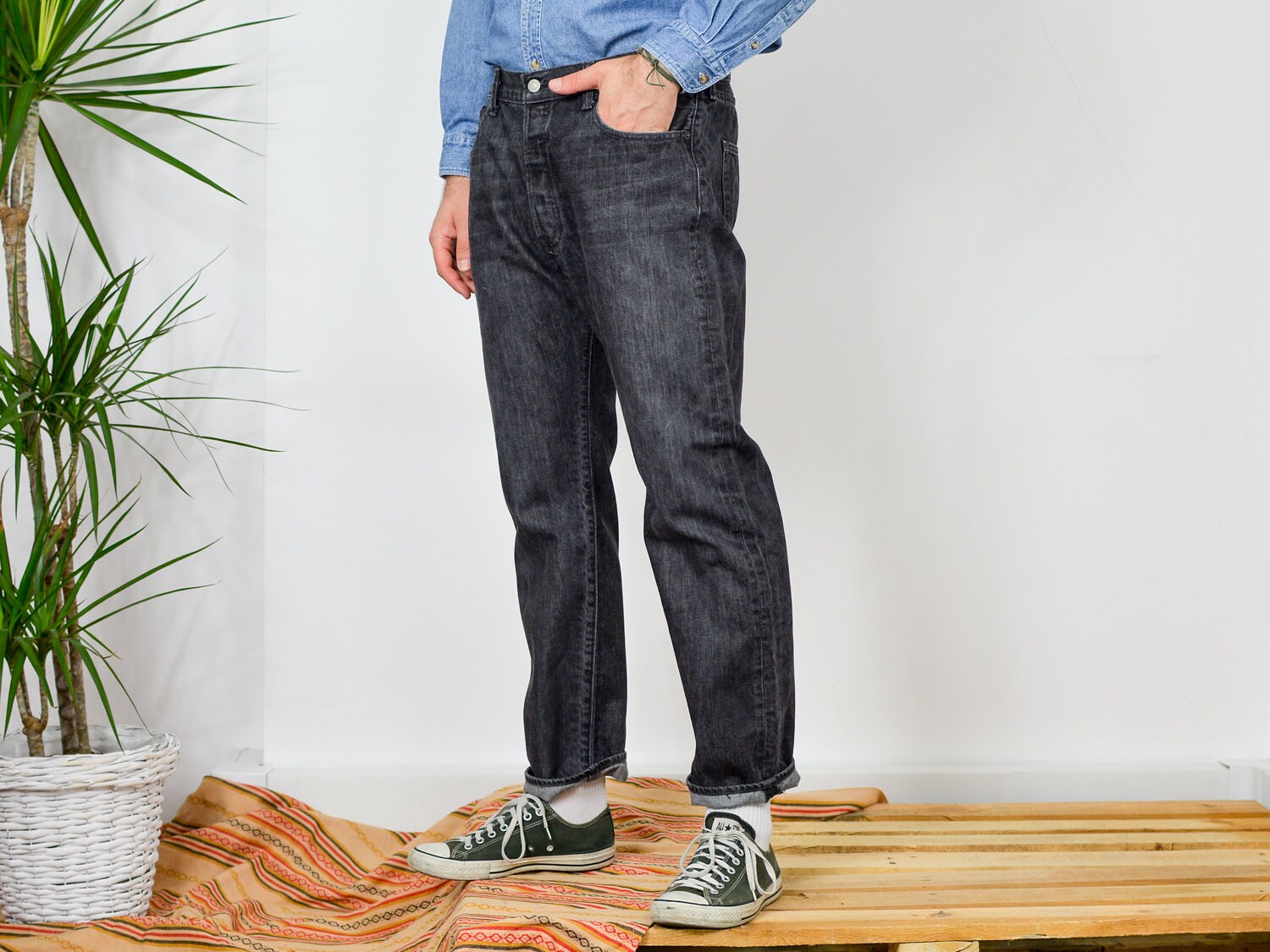 90s Levi's Action Slacks W32 L30 グレー Levi's Action Slacks Pants Mens 38x32 Vintage Gray Dress 90s