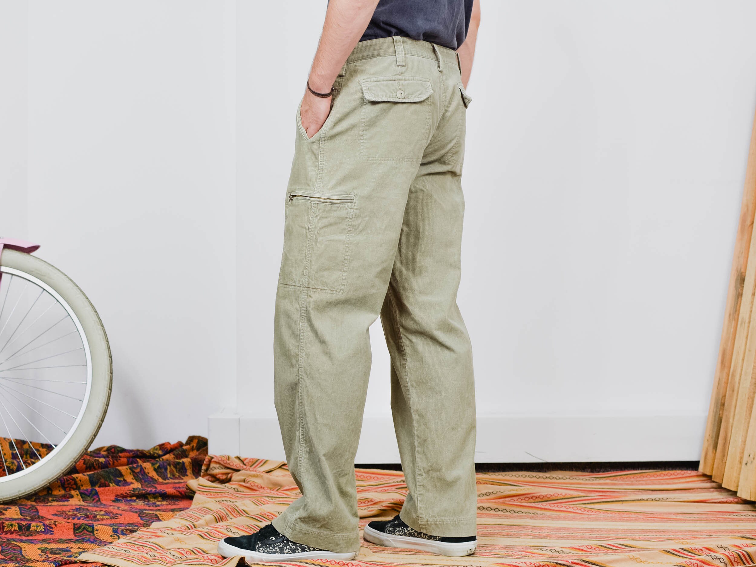 ★TRILLION★ Vintage Washed Corduroy Wide Cargo Pants KHAKI il_fullxfull.2035665428_6d8o.jpg