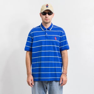 Ralph Lauren Poloshirt gestreift Kurzarm Top Herren Gr. XXL