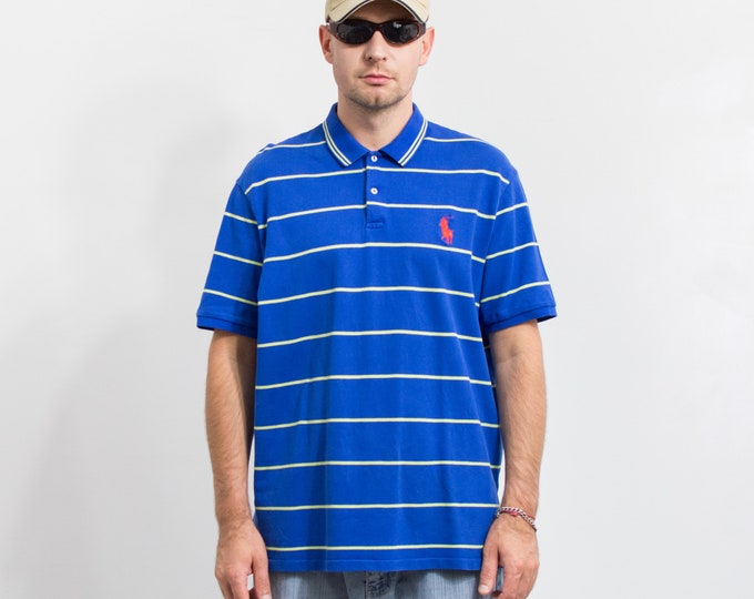 Vintage 90s Polo Ralph Lauren Purple Long-sleeve Polo - Nineties