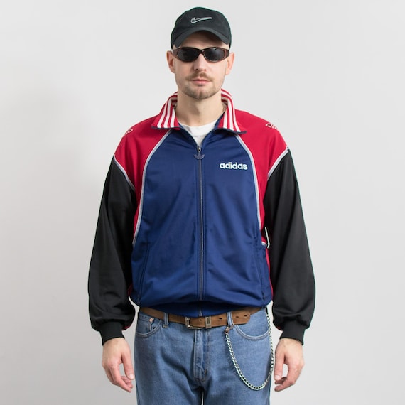 トップス archive 90s adidas Track Jacket Vintage 90s Adidas Track Jacket Colorblock Zip up M - Etsy New Zealand