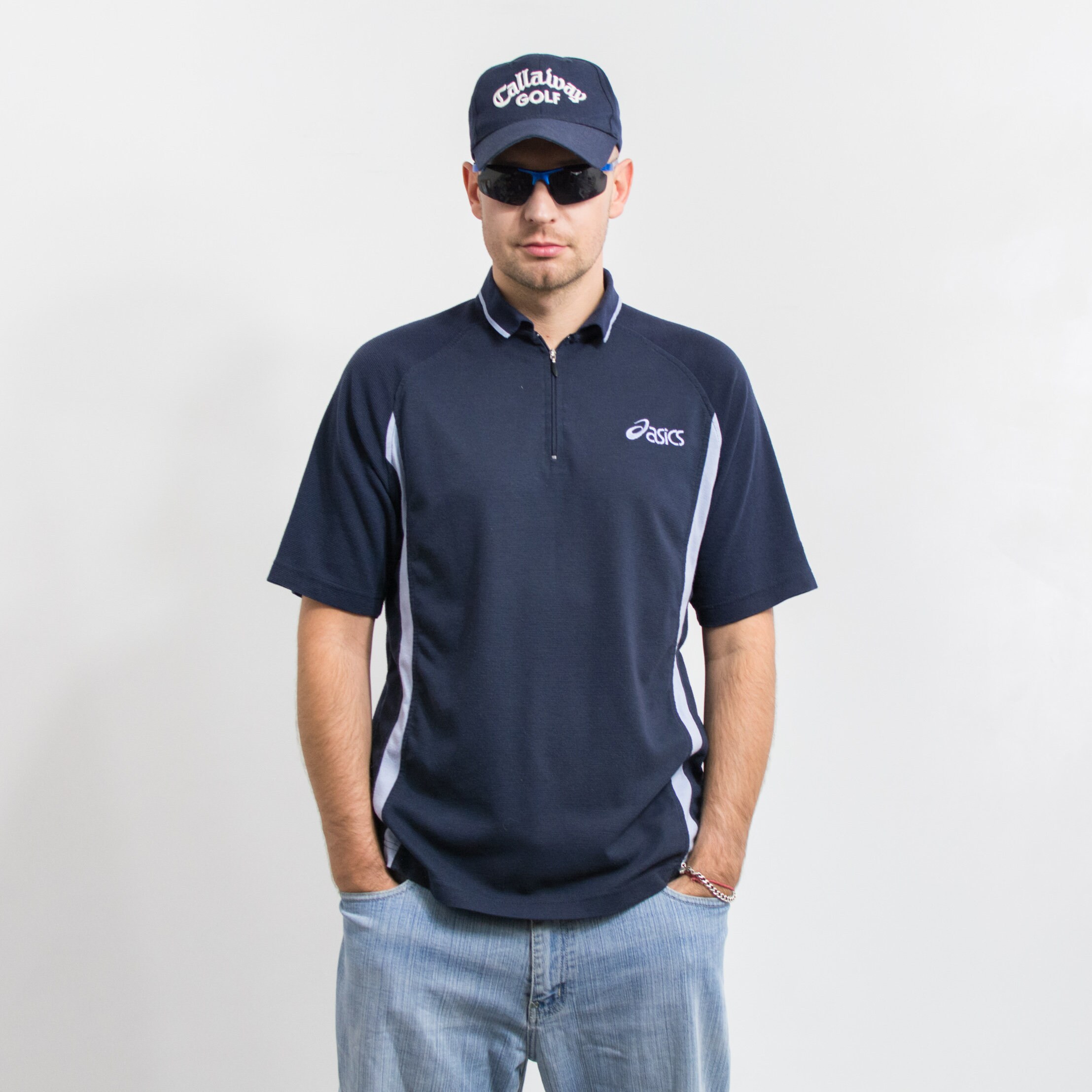 ASICS Polo Shirt Vintage Blue Collared Short Sleeve Men Size M - Etsy