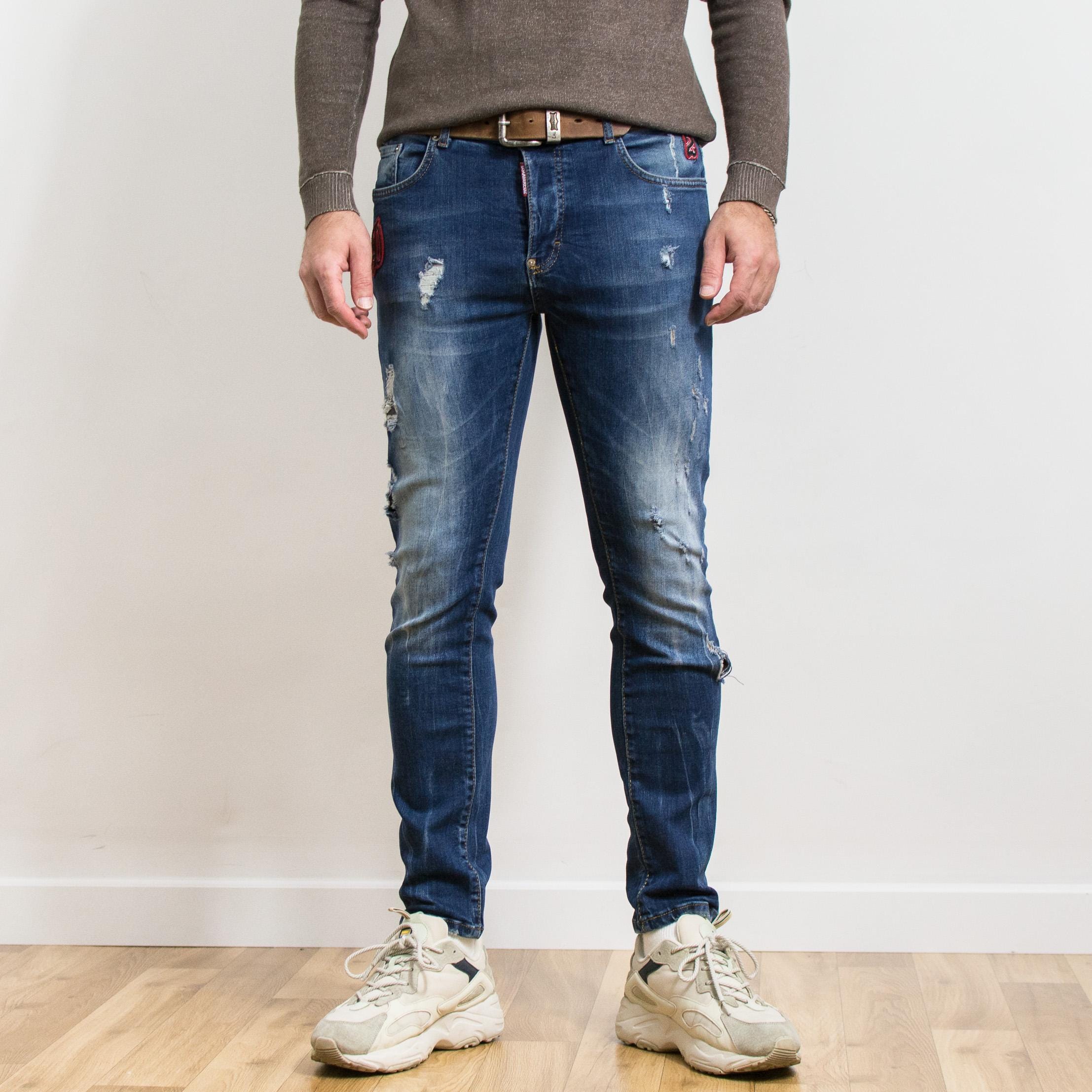 Dsquared2 Skinny Slim Jeans Distressed Stretch Denim - Etsy
