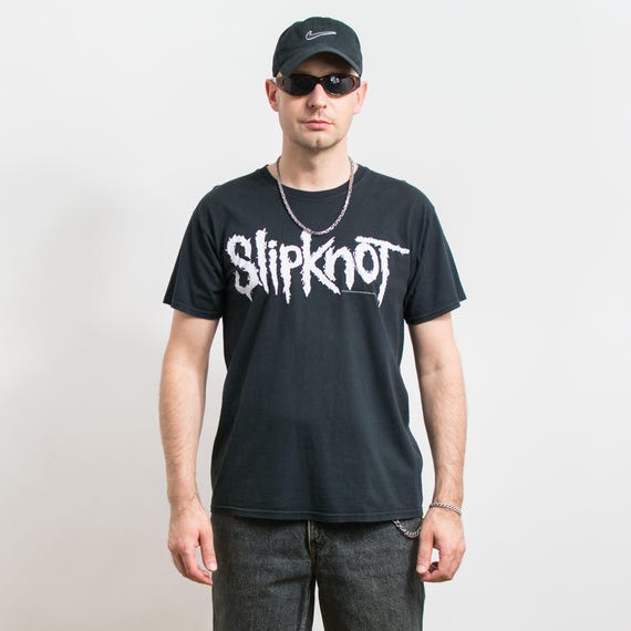 Slipknot Black T-shirt | Vintage Band Shirt | Metal Graphic Top