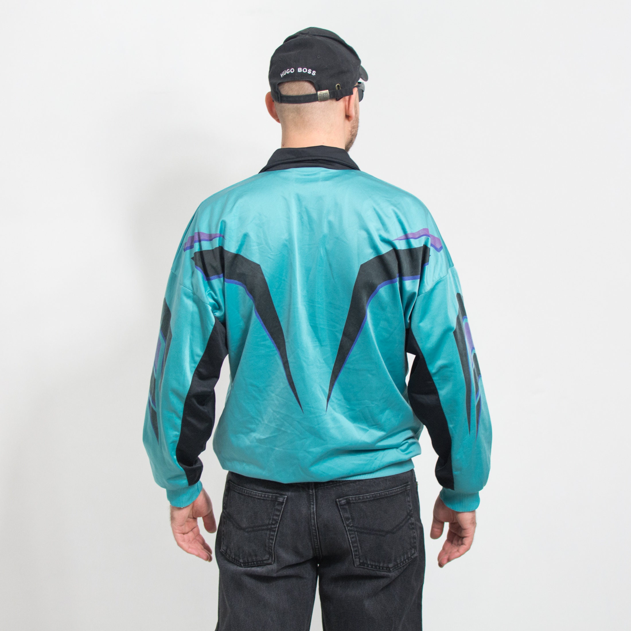 ADIDAS 80年代 ヴィンテージ トラックジャケット ジップアップ マルチ