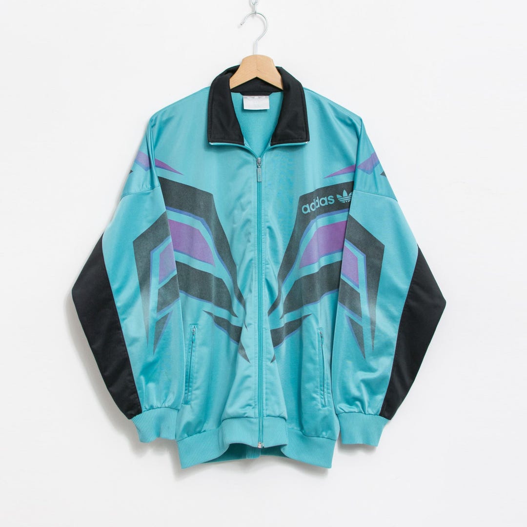 ジャケット・アウター 80s old adidas track jacket Large size Vintage 80's Adidas Classic Full Zip Logo Track Jacket Mens