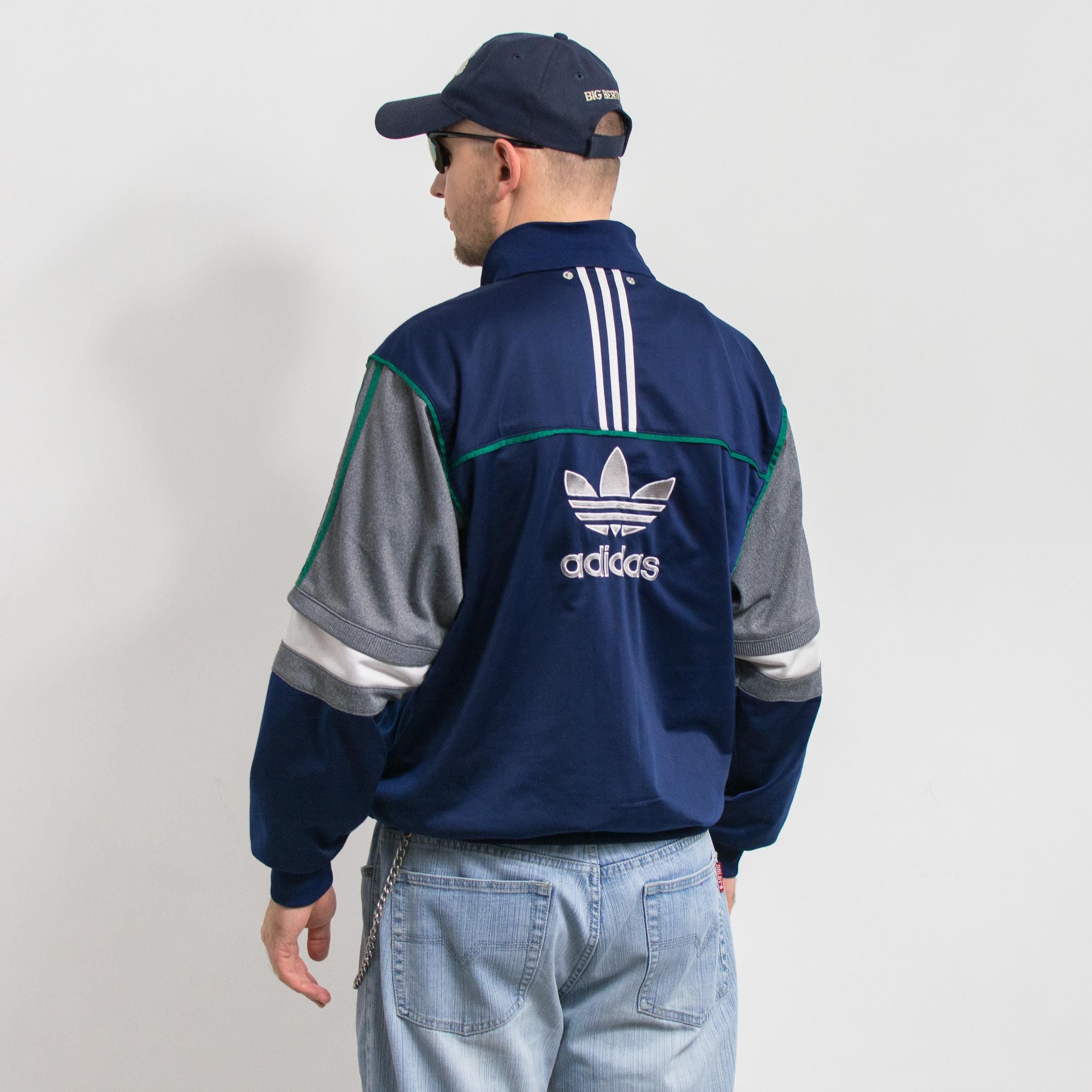 1990's adidas track jacket ドイツ製　4号　青色 ADIDAS Track Jacket 90s Vintage Tracksuit Top - Etsy Israel