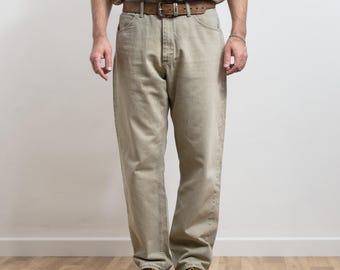 Calça jeans Wrangler Vintage Distressed Khaki Jeans Grunge W36 L32