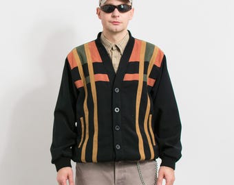 Vintage 90s Oversized Bomber Jacket | black with faux suede panels | retro | men size XXL