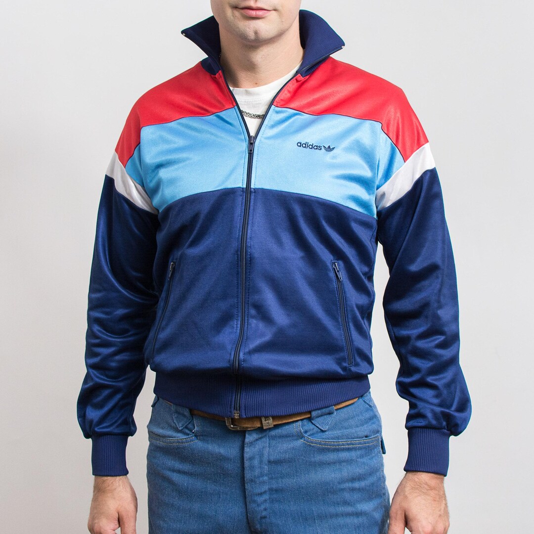 トップス 80s vintage adidas simple track jacket Vintage 80's Adidas Jacket Track Top Rare Yellow Olympic Hype Size