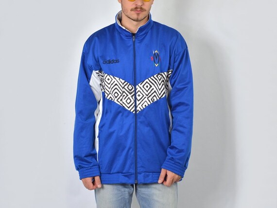 bright blue adidas tracksuit