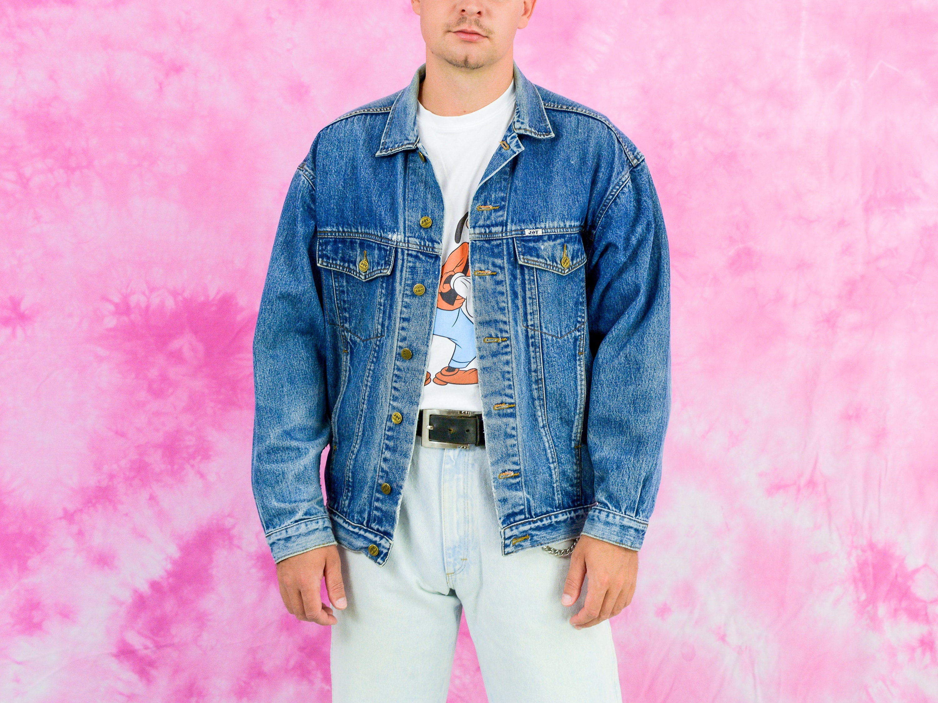 Vintage Blue Denim Jacket Oversized 90s 