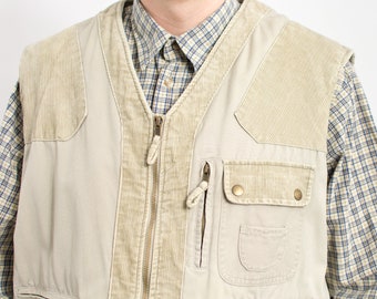 Insulated Fishing Vest Vintage Gilet 90s Cargo Hunting Sleeveless