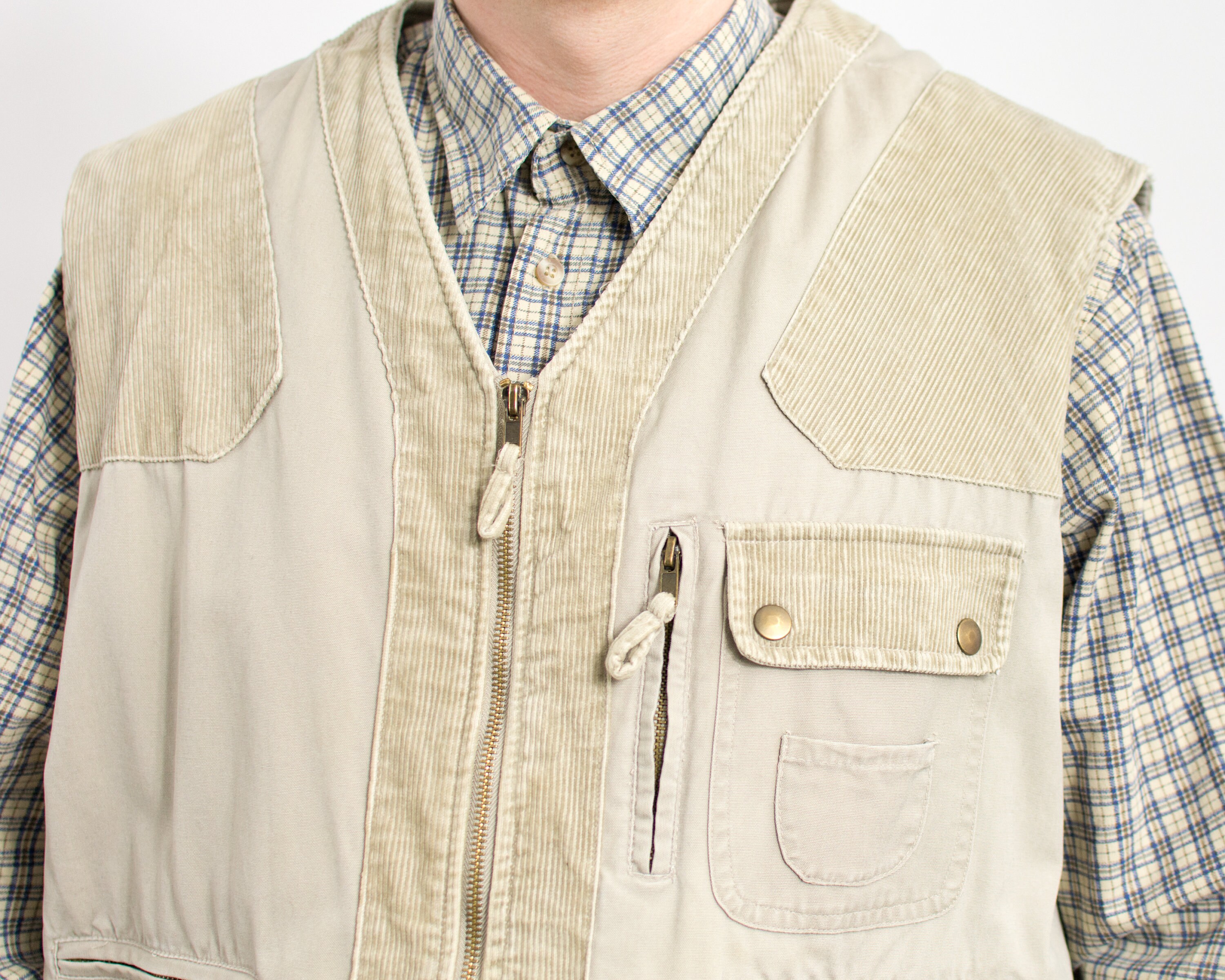 Insulated Fishing Vest Vintage Gilet 90s Cargo Hunting