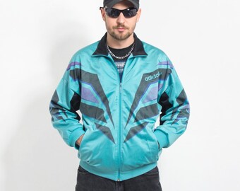 ADIDAS 80年代 ヴィンテージ トラックジャケット ジップアップ マルチ