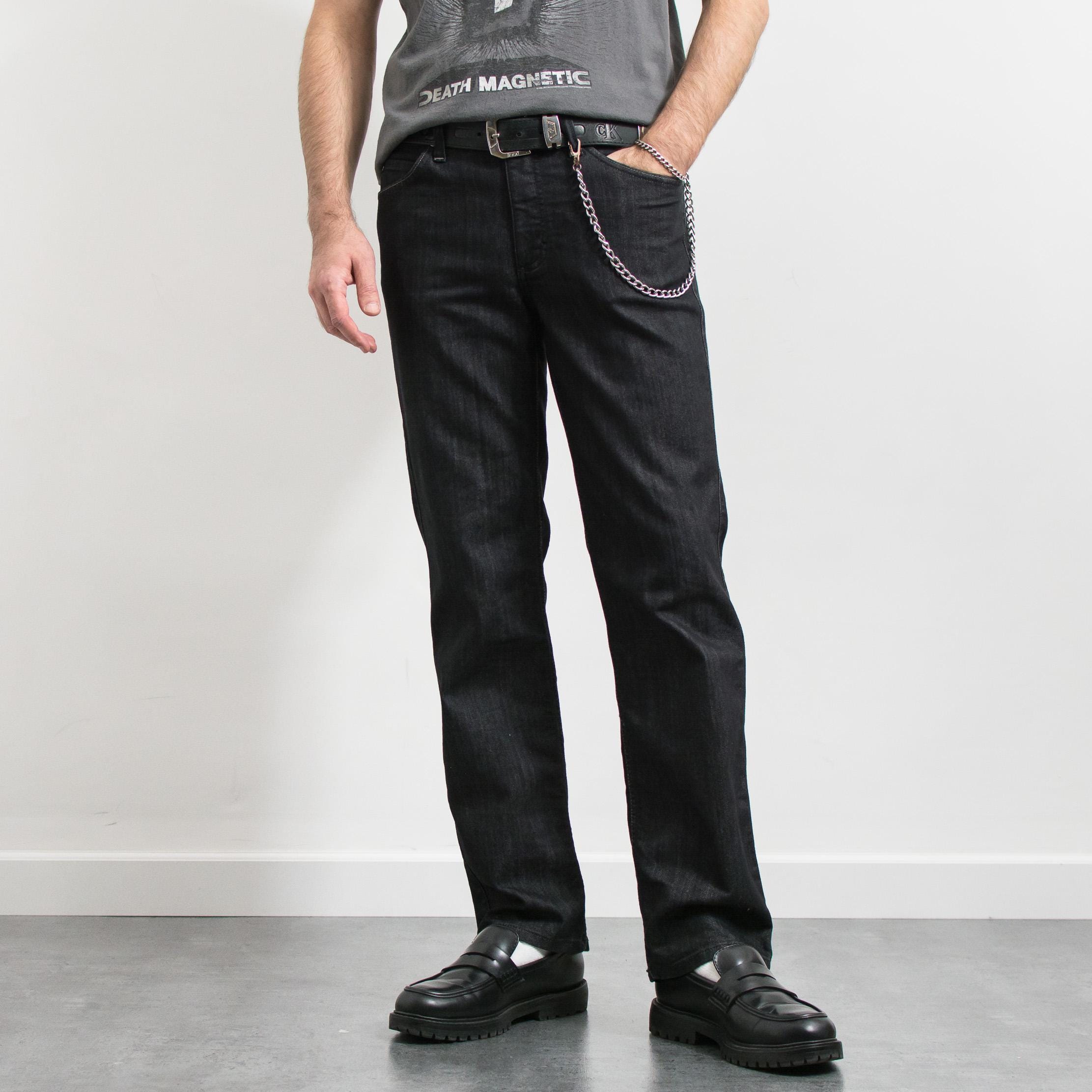 Mustang Vintage Black Straight Leg Jeans Y2k Marble Wash M - Etsy