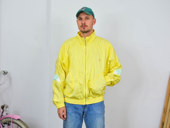 ik draag kleding Modderig oosten ELLESSE Jacket Yellow Windbreaker Vintage 90's Lemon Sport - Etsy