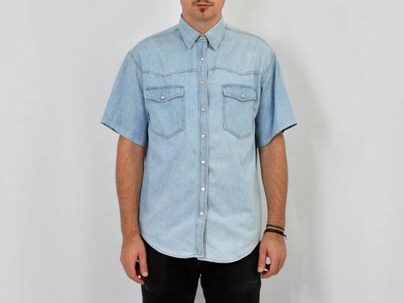 jean button up shirt