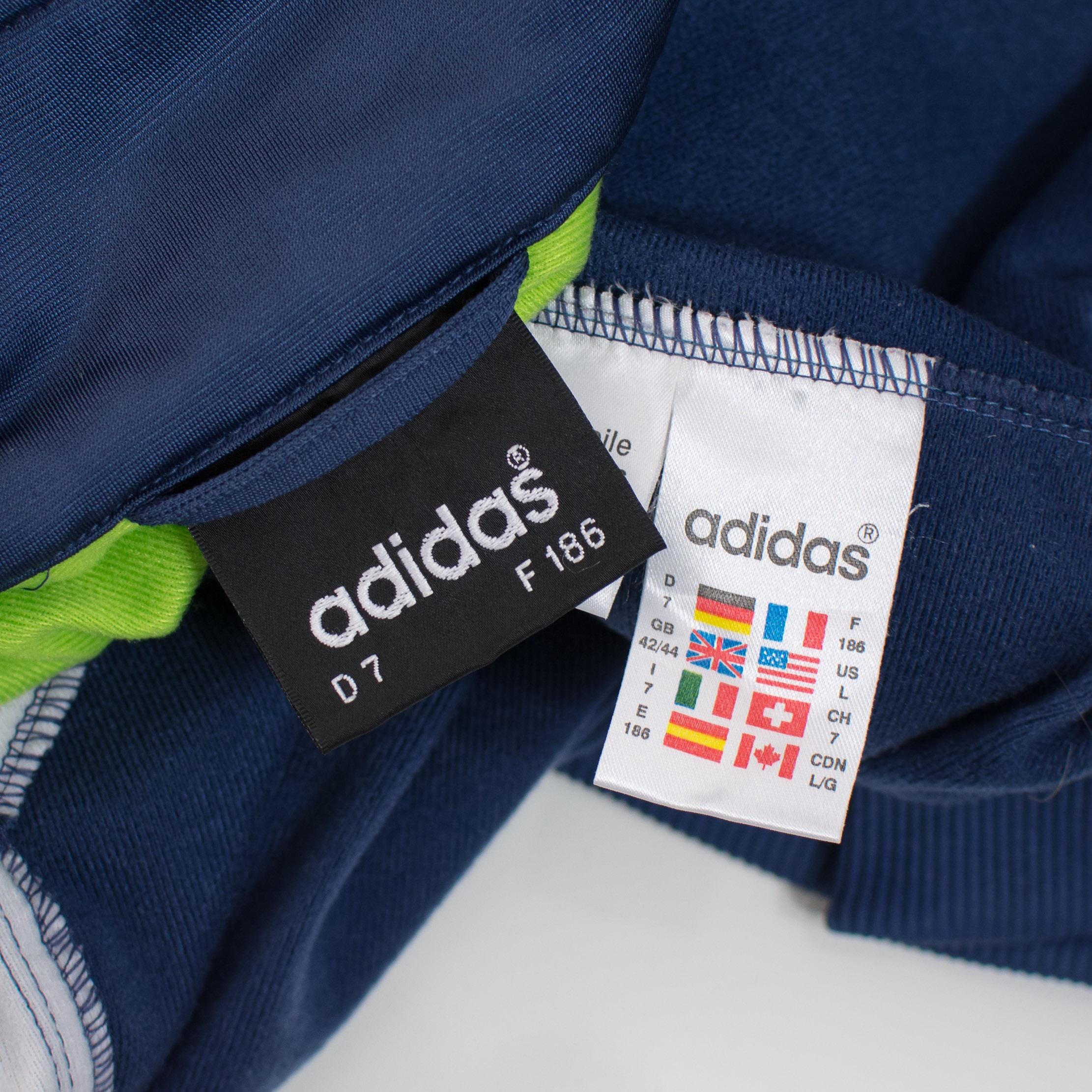 Vintage 90s Adidas Zip-up Track Jacket Colorblock L - Etsy