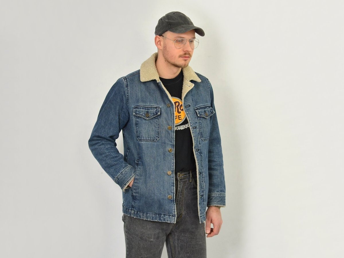 gap sherpa denim jacket
