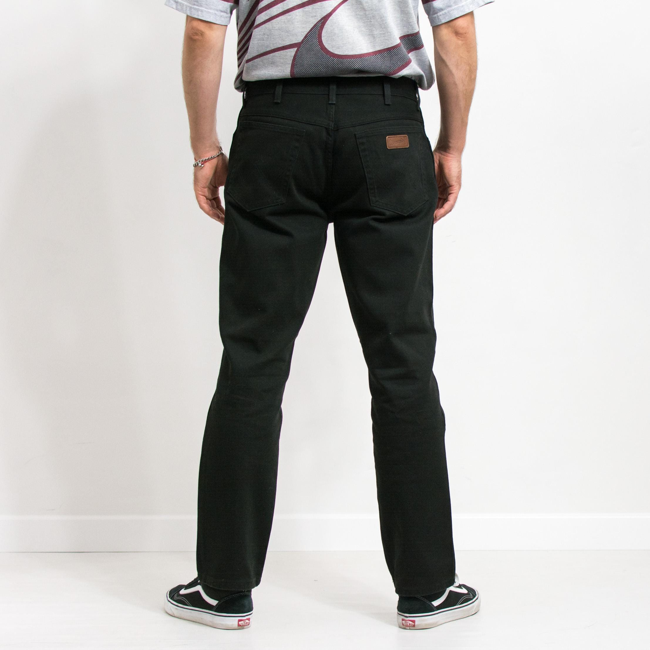 WRANGLER ブラック ジーンズ ストレート レッグ デニム サイズ W36 L30 