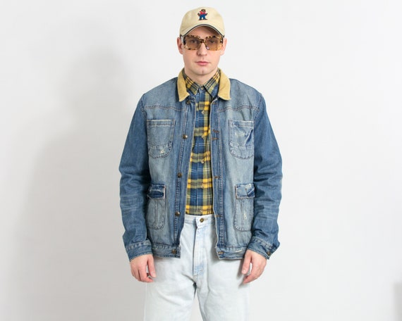 ジャケット RONRON NEEDLEWORK WESTERN DENIM JACKET MEDIUM BLUE RR24CJK38 Runyon Western Denim Jacket | Indigo – California Arts