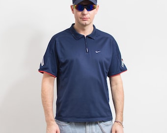 NIKE polo shirt vintage athletic collared short sleeve men size L/XL
