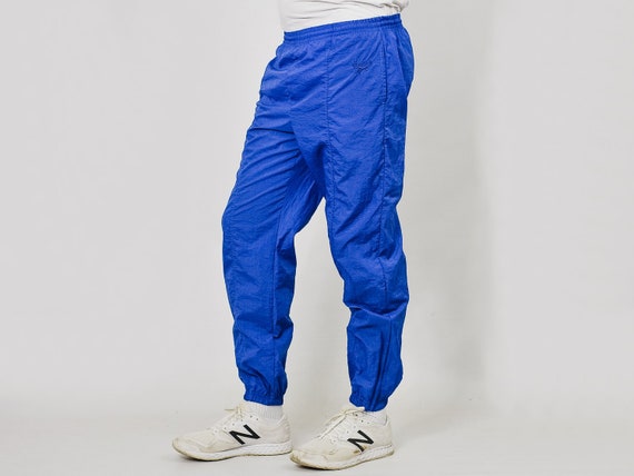 reebok blue track pants