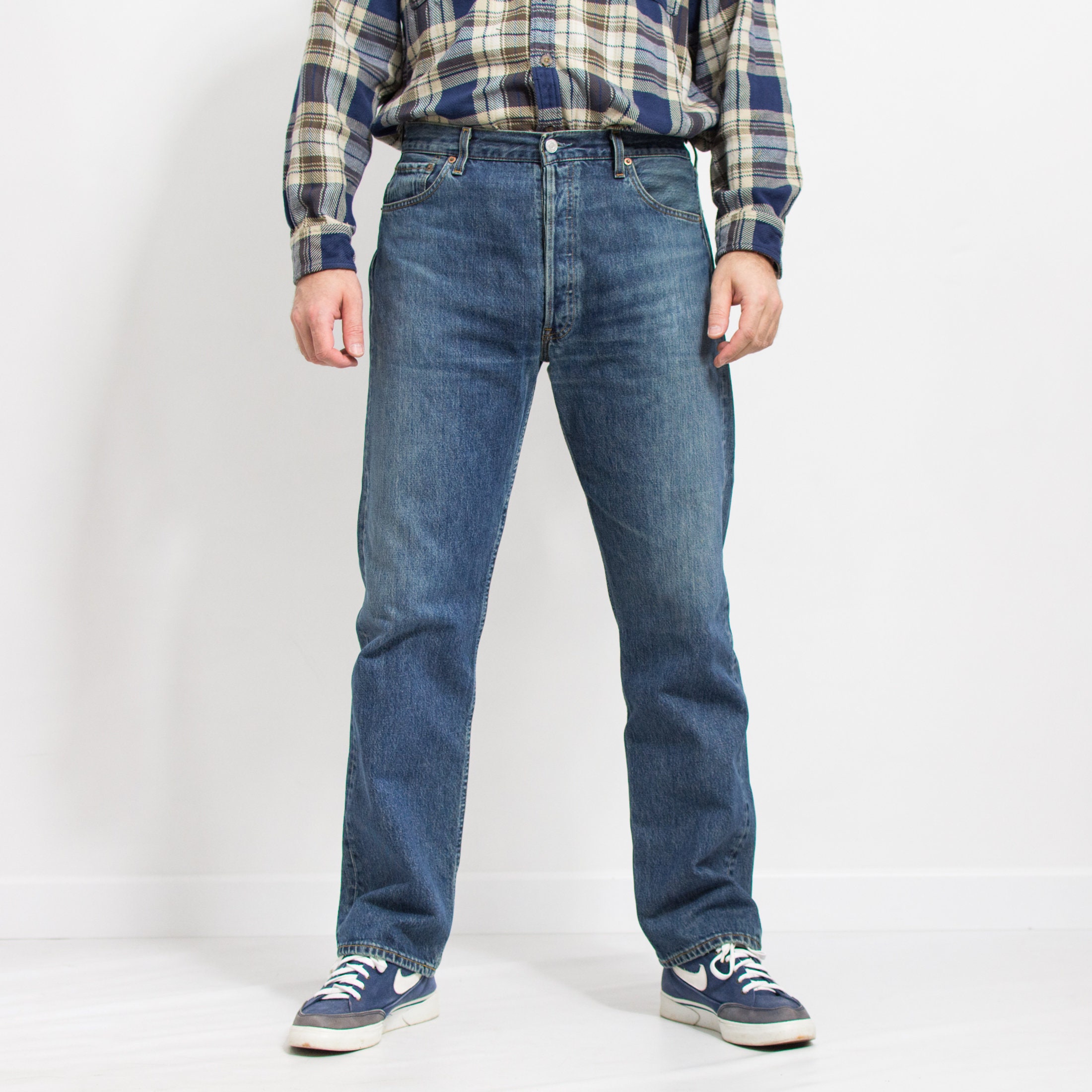 [良品]　Levi's 501 W36 L32 Levi's 501 Jeans Vintage Denim Button Fly Men Size W36 L32