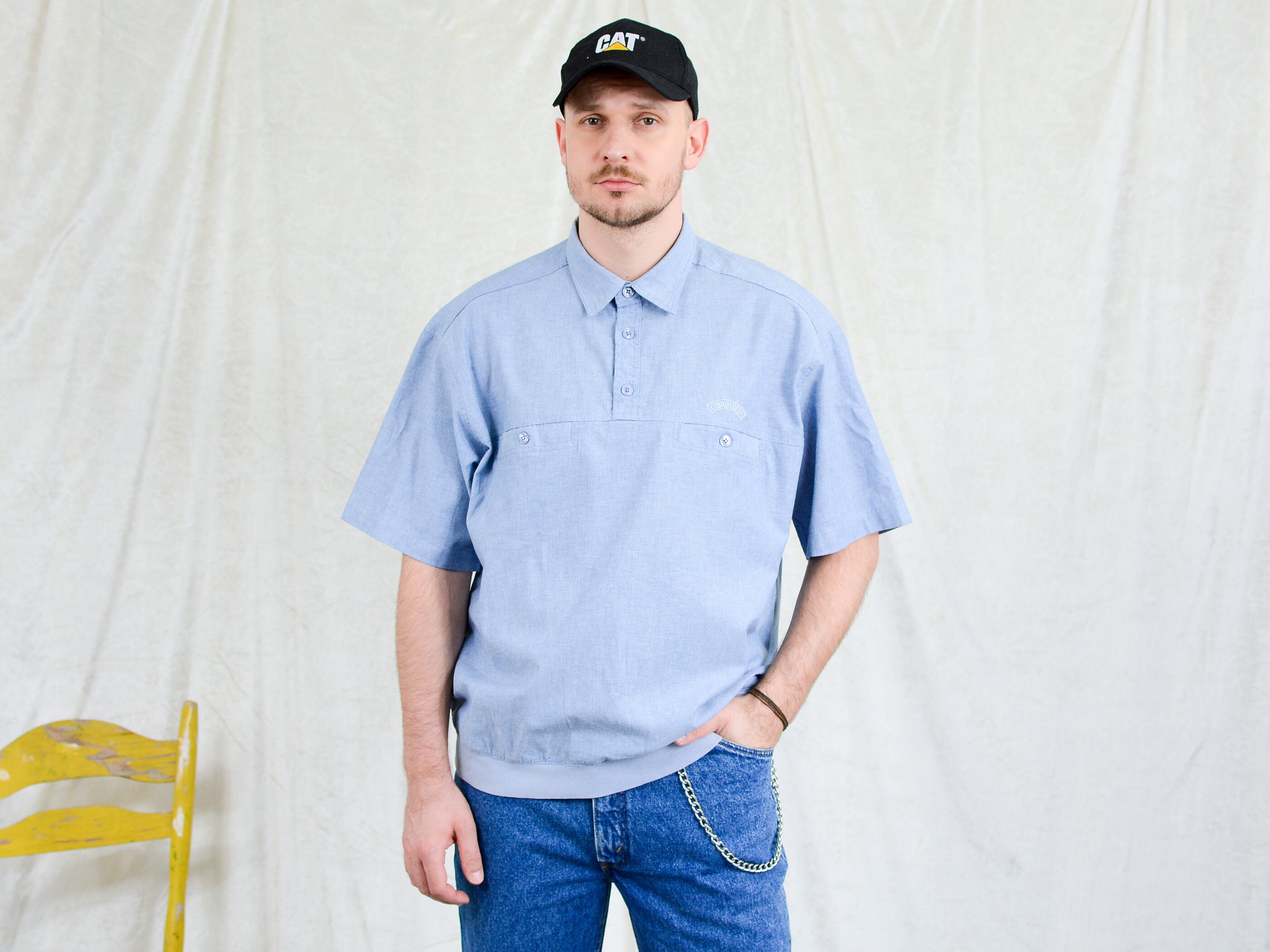 Vintage Blue Denim Shirt (L)