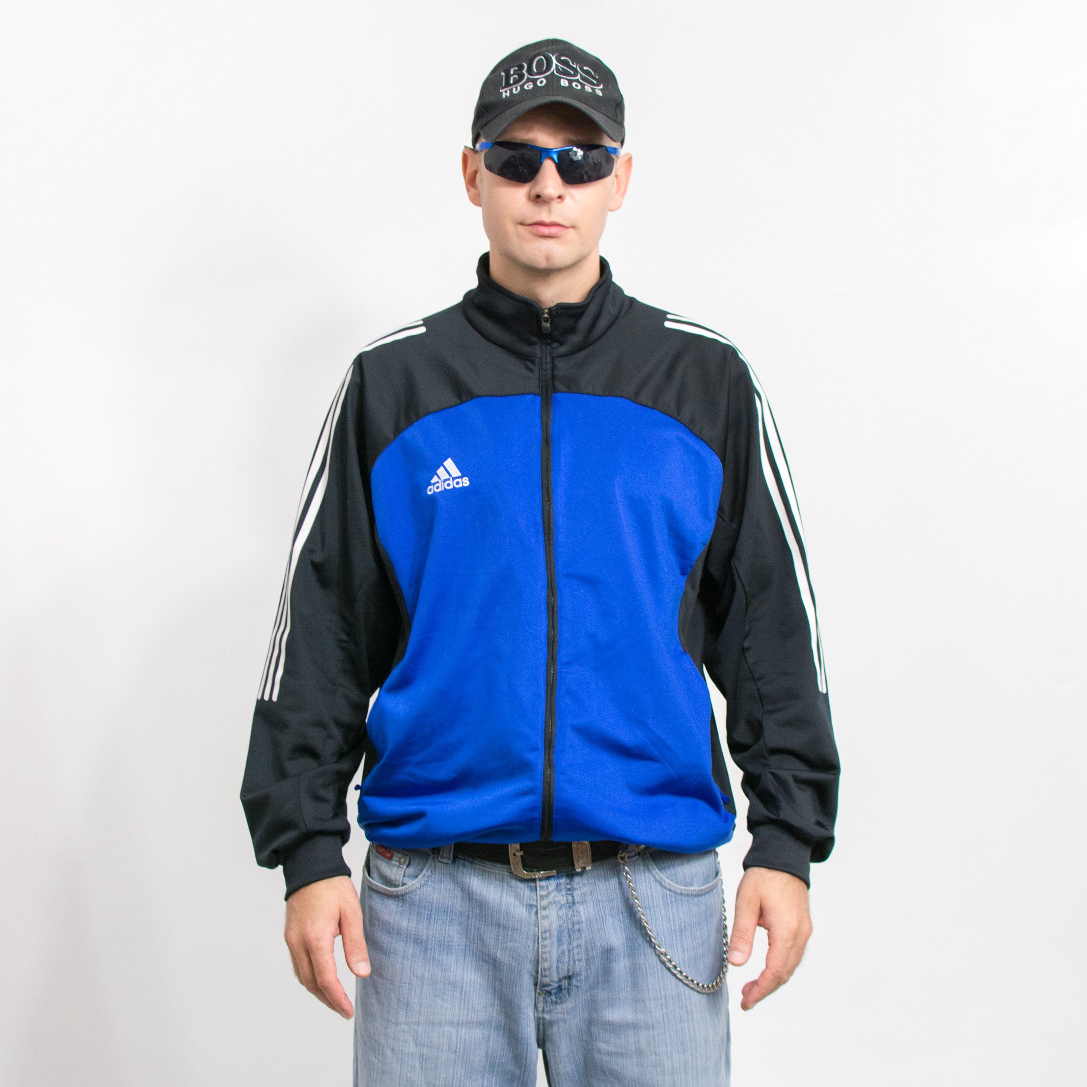 ADIDAS 90's Track Jacket Vintage Tracksuit Top Men Size L - Etsy