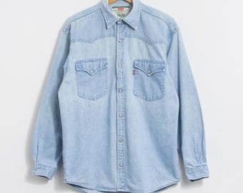 リーバイス ヴィンテージ 90s デニムシャツ ブルー メンズ S - Etsy 日本
