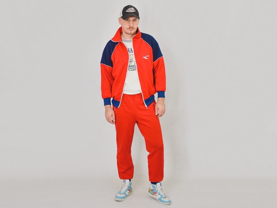 red tracksuit
