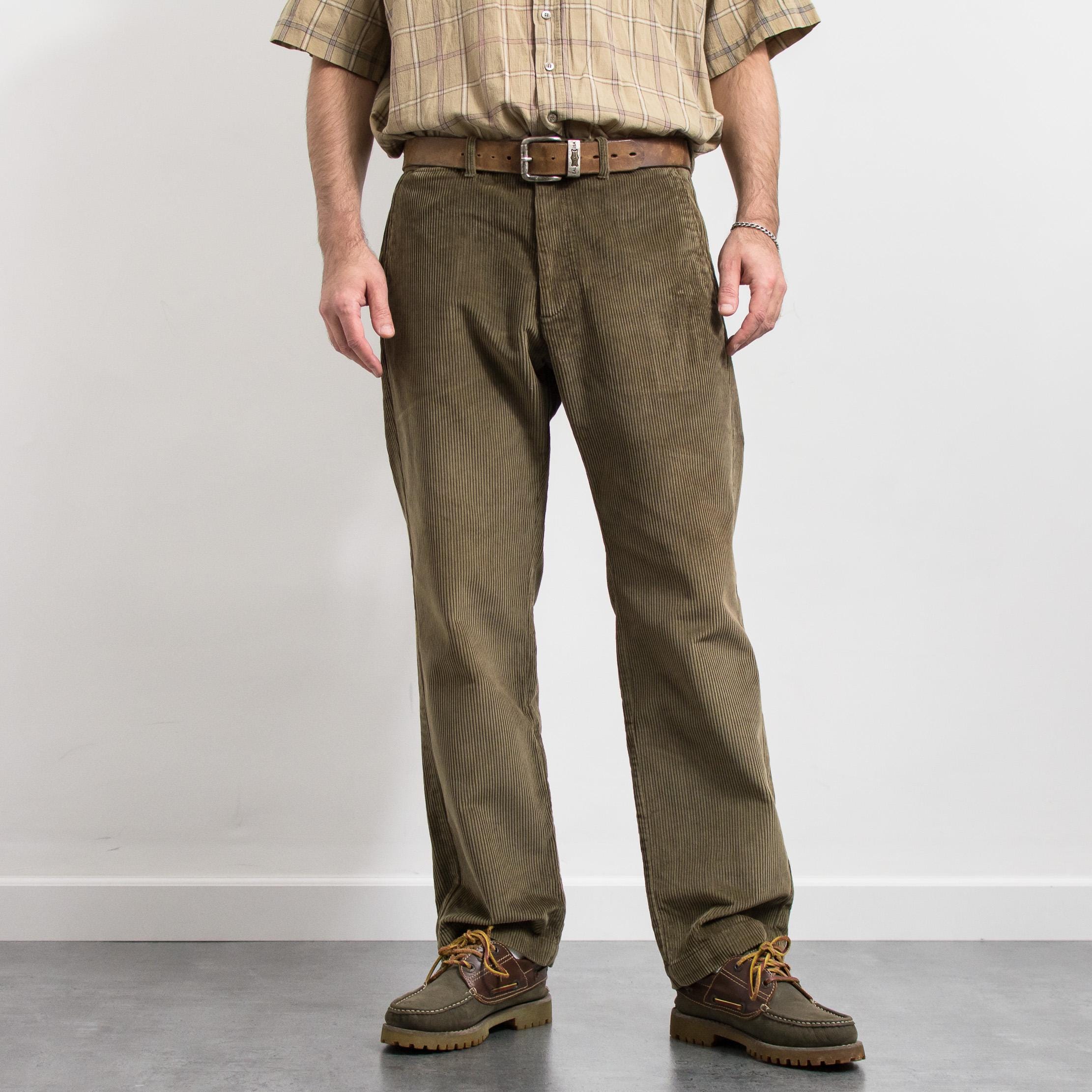 Wide Wale Corduroy Pants Khakis Vintage W36 L31 - Etsy