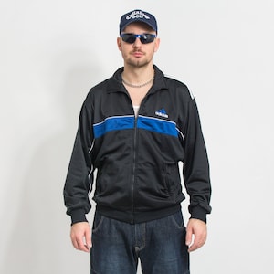 ADIDAS track jacket Vintage zip up tracksuit top men size L