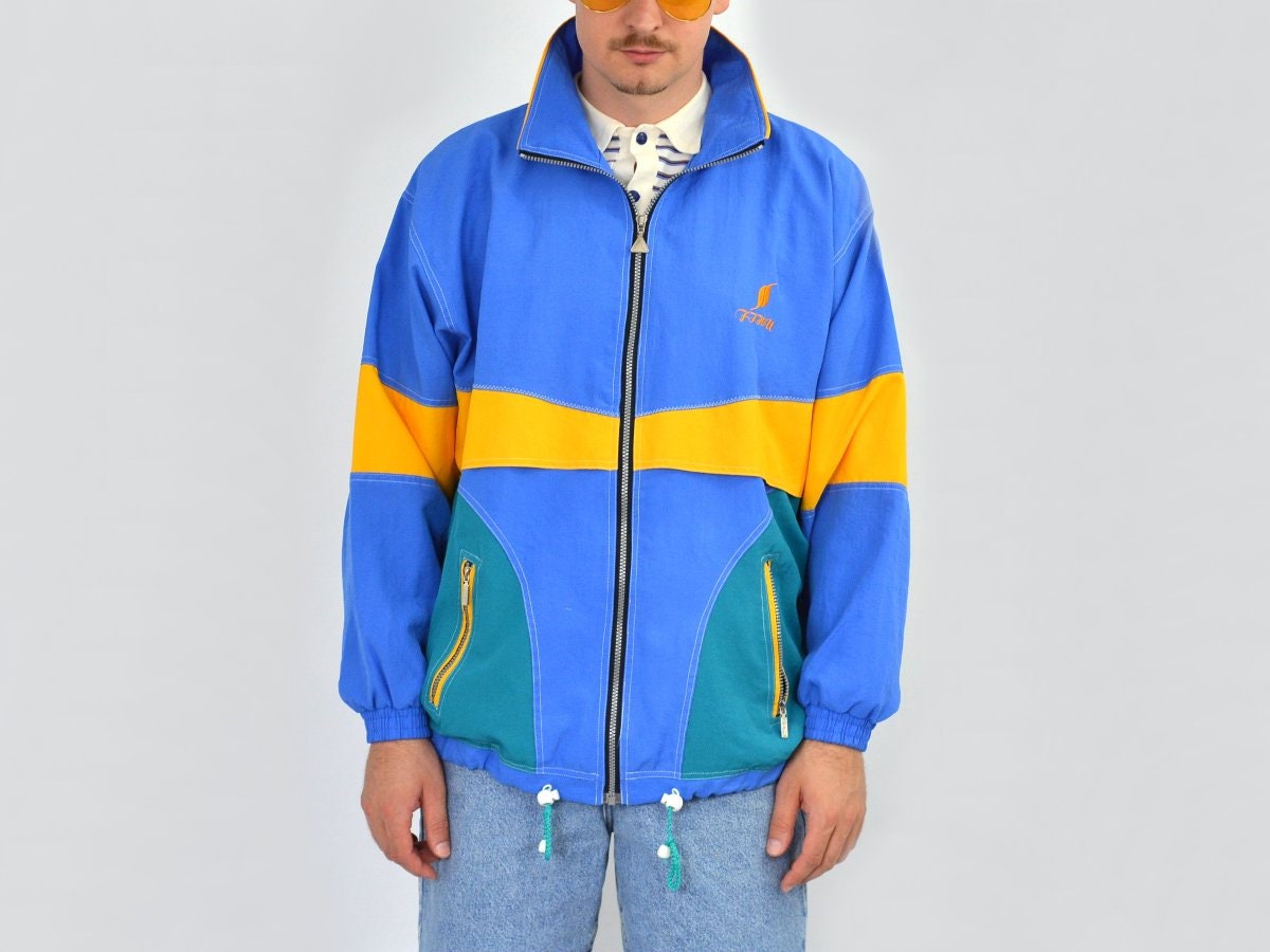 multi colored windbreaker jacket