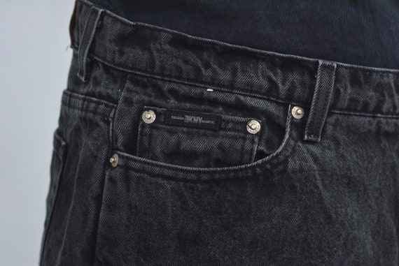 DKNY jeans Vintage W38 L32 Black vintage high wai… - image 9