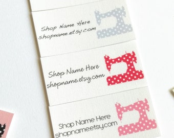 Sewing Machine printed sew on fabric labels, custom labels, product labels, sewing labels, quilt labels, sewing gift, sewing notion